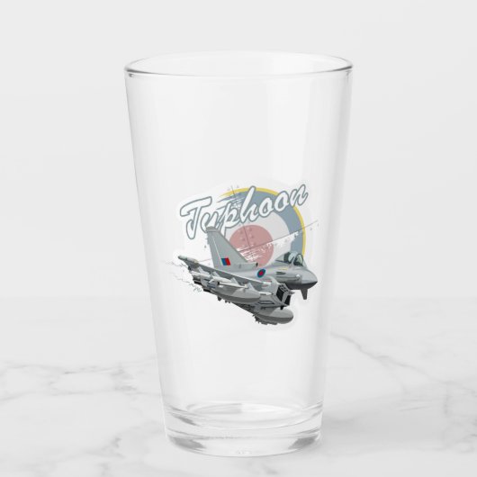 Cartoon gevechtsvliegtuig glas (Voorkant)
