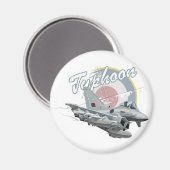 Cartoon gevechtsvliegtuig magneet (Voorkant / Achterkant)