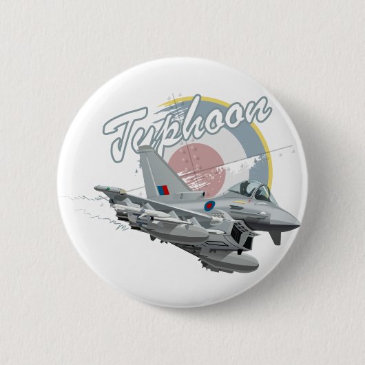 Cartoon gevechtsvliegtuig ronde button 5,7 cm (Voorkant)