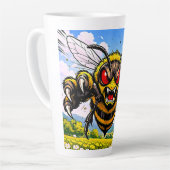 Cartoon gevleugeld insect scène latte mok (Linkerhoek)