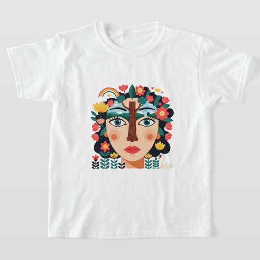 Cartoon gezichts collage t-shirt (Laagn)