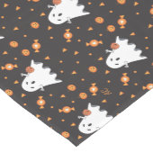 Cartoon Ghost Pattern Halloween Black Table Runner Medium Tafelloper (Hoek)