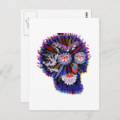 CARTOON GHOST SKULL HALLOWEEN BRIEFKAART (Voorkant / Achterkant)