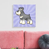 Cartoon Giant/Standard/Miniature Schnauzer Canvas Afdruk (Insitu (Woonkamer))