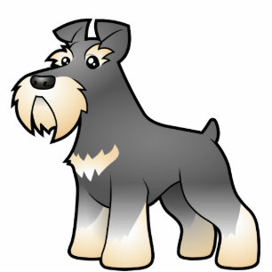 Cartoon Giant/Standard/Miniature Schnauzer Fotobeeldje Magneet