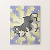 Cartoon Giant/Standard/Miniature Schnauzer Legpuzzel (Verticaal)
