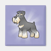 Cartoon Giant/Standard/Miniature Schnauzer Magneet (Voorkant)