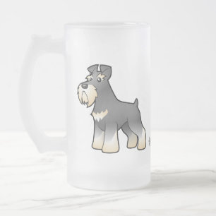 Cartoon Giant/Standard/Miniature Schnauzer Matglas Bierpul