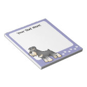 Cartoon Giant/Standard/Miniature Schnauzer Notitieblok (Schuin)