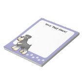 Cartoon Giant/Standard/Miniature Schnauzer Notitieblok (Linkerzijde)