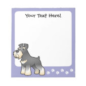 Cartoon Giant/Standard/Miniature Schnauzer Notitieblok (Voorkant)