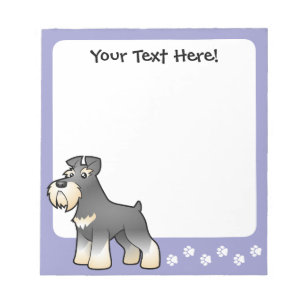 Cartoon Giant/Standard/Miniature Schnauzer Notitieblok
