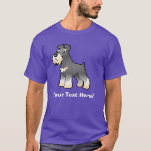 Cartoon Giant/Standard/Miniature Schnauzer T-shirt
