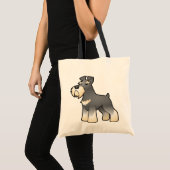 Cartoon Giant/Standard/Miniature Schnauzer Tote Bag (Voorkant (product))