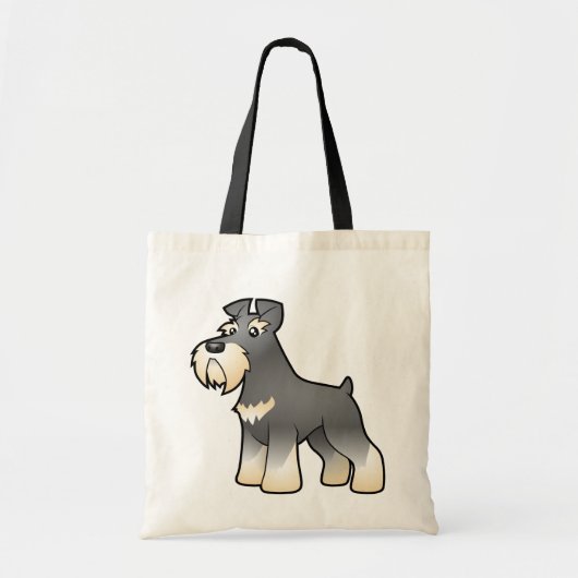 Cartoon Giant/Standard/Miniature Schnauzer Tote Bag (Voorkant)