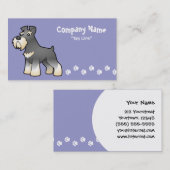 Cartoon Giant/Standard/Miniature Schnauzer Visitekaartje (Voorkant / Achterkant)