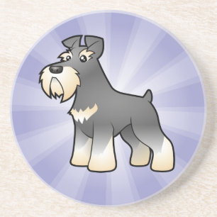 Cartoon Giant/Standard/Miniature Schnauzer Zandsteen Onderzetter