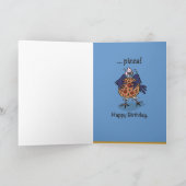 Cartoon gier verjaardagskaart voor kinderen kaart (Binnen)