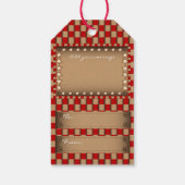 Cartoon Gingerbread Heren Bakkers Cadeaulabel (Achterkant)