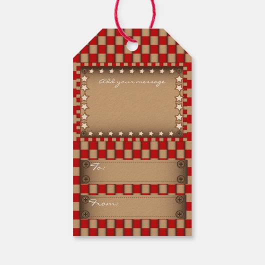 Cartoon Gingerbread Heren Bakkers Cadeaulabel (Achterkant)