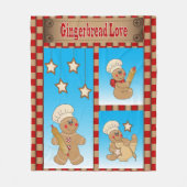 Cartoon Gingerbrood Fleece Deken (Voorkant)