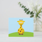 Cartoon Giraf Briefkaart (Staand voorkant)