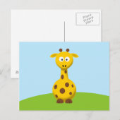 Cartoon Giraf Briefkaart (Voorkant / Achterkant)