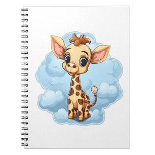 Cartoon giraf illustratie notitieboek