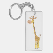 Cartoon Giraffe AcrylSleutelhanger Sleutelhanger (Voorkant Links)