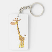 Cartoon Giraffe AcrylSleutelhanger Sleutelhanger (achterkant)