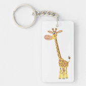 Cartoon Giraffe AcrylSleutelhanger Sleutelhanger (Voorkant)