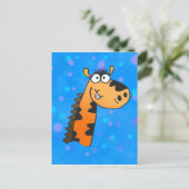 Cartoon Giraffe Briefkaart (Staand voorkant)