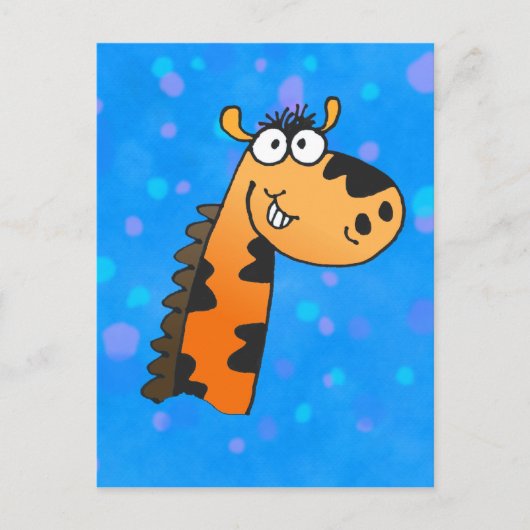 Cartoon Giraffe Briefkaart (Voorkant)