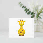 Cartoon Giraffe Briefkaart (Staand voorkant)