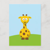 Cartoon Giraffe Briefkaart (Voorkant)