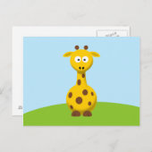 Cartoon Giraffe Briefkaart (Voorkant / Achterkant)