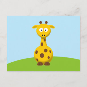 Cartoon Giraffe Briefkaart