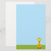 Cartoon Giraffe Briefpapier (Voorkant / Achterkant)