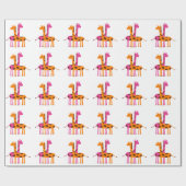 Cartoon Giraffe Cadeaupapier (Vlak)
