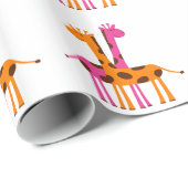 Cartoon Giraffe Cadeaupapier (Rol Hoek)
