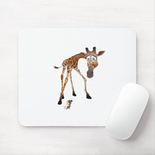 Cartoon Giraffe en muis Muismat (Met muis)