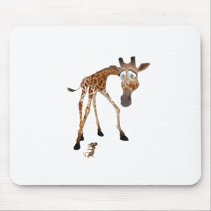 Cartoon Giraffe en muis Muismat