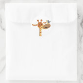 Cartoon Giraffe en Vriend sticker (Tas)