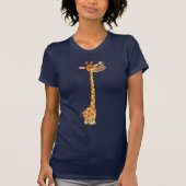 Cartoon Giraffe en Vriendschapsvrouwen T-shirt (Voorkant)