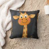 Cartoon Giraffe Fun Safari Boys Room Decor Kussen (Deken)