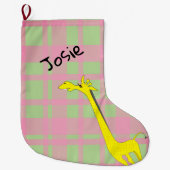 Cartoon Giraffe Grote Kerstsok (Voorkant)