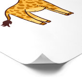 Cartoon Giraffe I Kinder I Peuter Giraffe Poster (Hoek)
