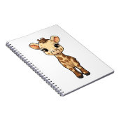 Cartoon giraffe-illustratie notitieboek (Rechterzijde)