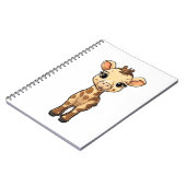 Cartoon giraffe-illustratie notitieboek (Linkerzijde)