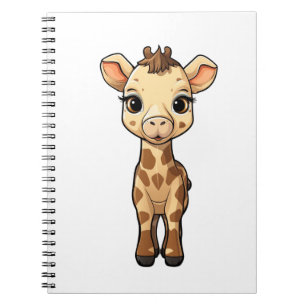 Cartoon giraffe-illustratie notitieboek